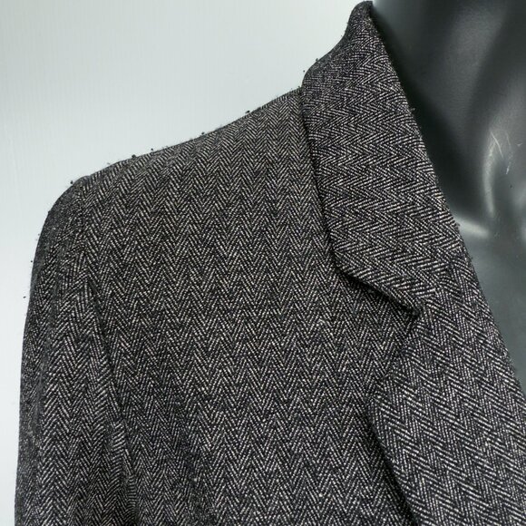 BDG Herringbone Double-Breasted Blazer Jacket Gray Black Women’s M - Picture 6 of 9